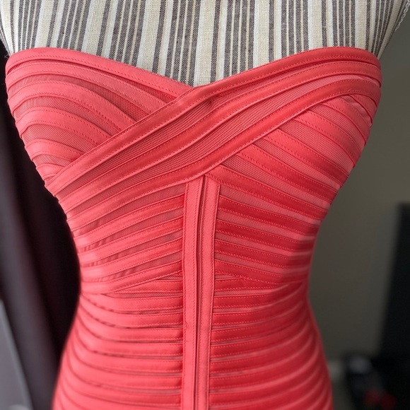 BCBGMaxazria Women's Pink Strapless Bandage Dress - Picture 6 of 8